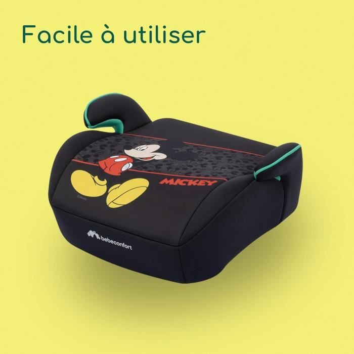 BEBECONFORT DISNEY© Siege auto réhausseur Manga i-Safe Mickey, Groupe 3, ceinturé, de 6 a 10-12 ans (36kg), Authentic