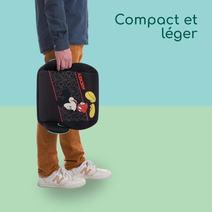 BEBECONFORT DISNEY© Siege auto réhausseur Manga i-Safe Mickey, Groupe 3, ceinturé, de 6 a 10-12 ans (36kg), Authentic