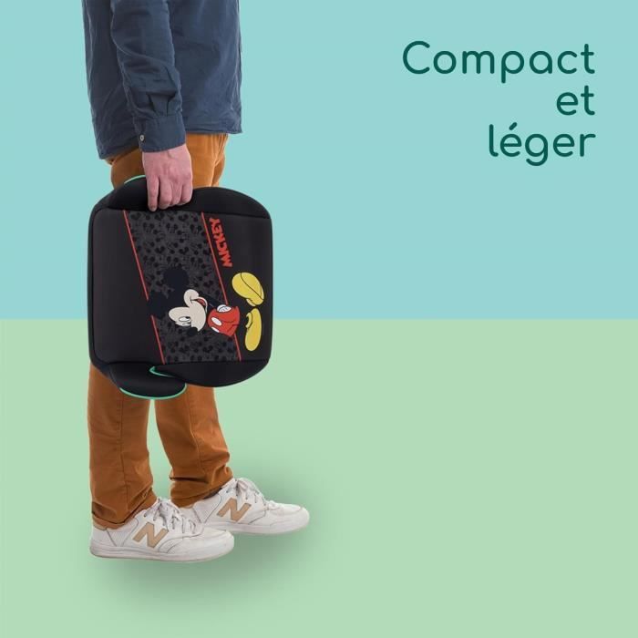 BEBECONFORT DISNEY© Siege auto réhausseur Manga i-Fix Mickey, Rehausseur ISOFIX, 6 a 12 ans, 22-36 kg,125-150 cm, Authentic