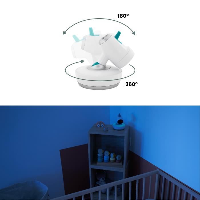 Babymoov Caméra Additionnelle Motorisée Orientable a 360° pour Babyphone Caméra Yoo Moov
