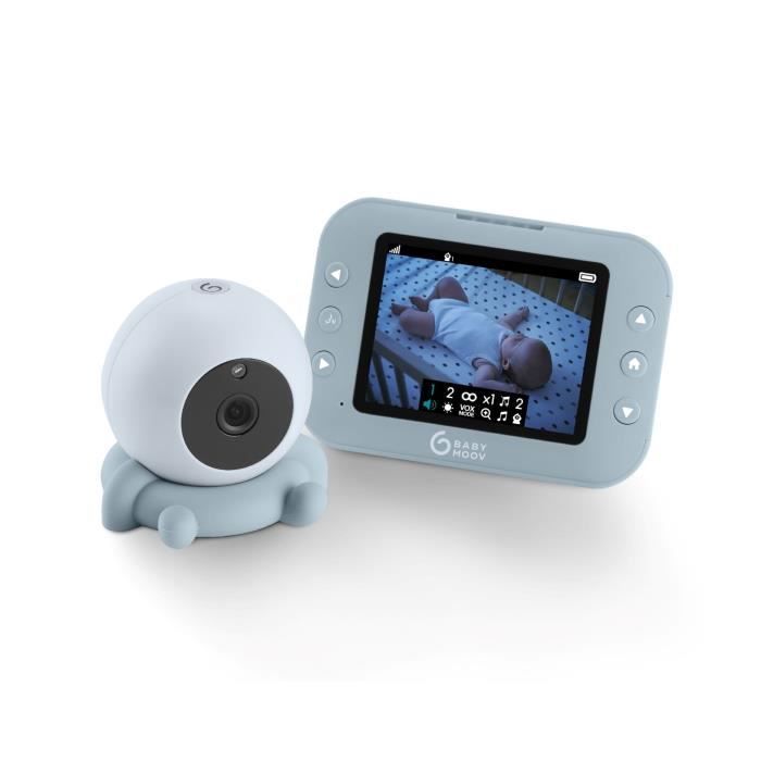 Babymoov Babyphone Caméra Sans Fil YOO Roll - Rechargeable - Autonomie 8h - Ecran 3,5- Berceuses - Portée 300m