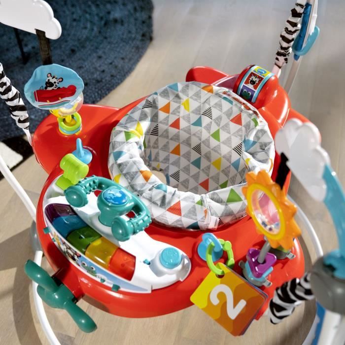 BABY EINSTEIN Aire d'Eveil a Rebonds bébé Ocean Explorers - Petit Avion, Cadeau Noel bébé, multilingues, Siege pivotant a 360 ° 6M+