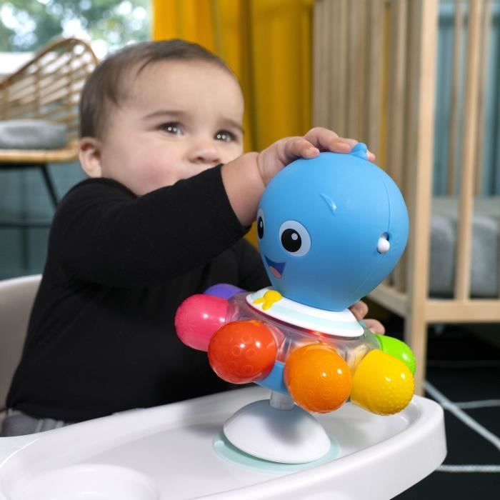 BABY EINSTEIN OPUS le poulpe - Jouet d'éveil sensoriel ventouse tournant 3M+ Cadeau Noel bébé