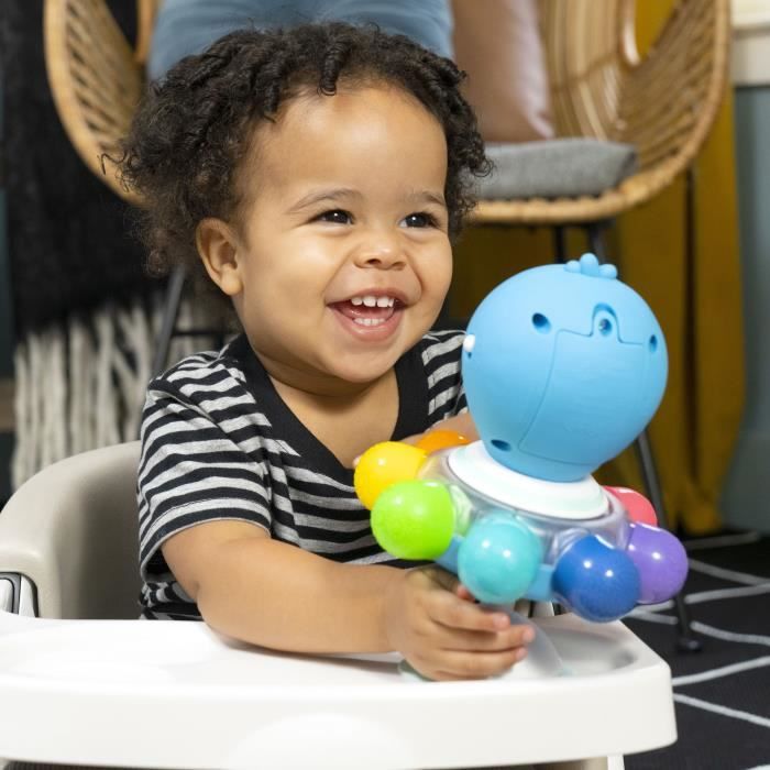 BABY EINSTEIN OPUS le poulpe - Jouet d'éveil sensoriel ventouse tournant 3M+ Cadeau Noel bébé