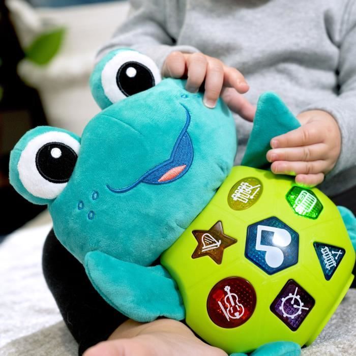BABY EINSTEIN NEPTUNE la tortue Peluche jouet d'éveil musical,Cadeau Noel bébé, musique, couleurs 6M+