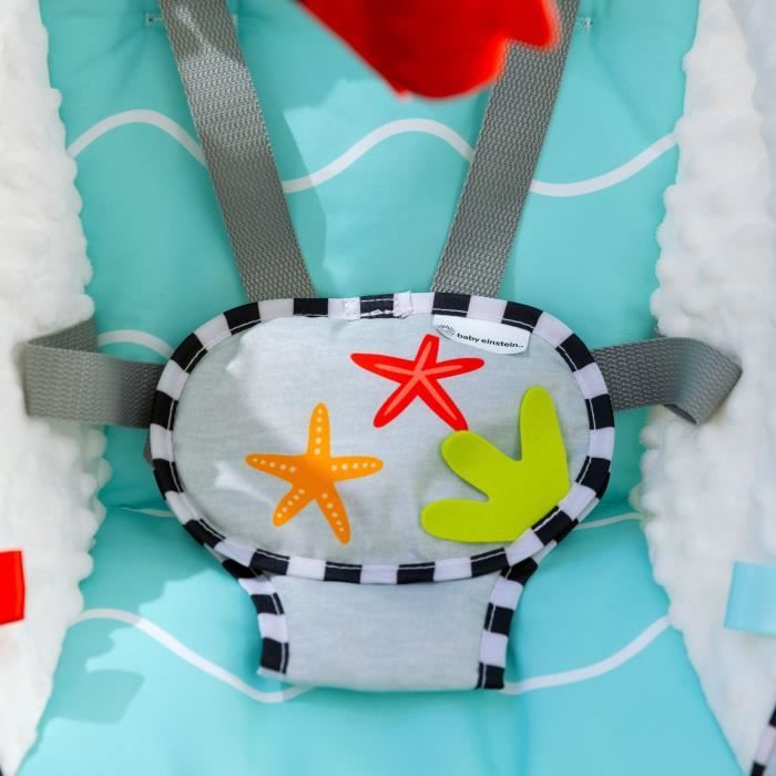 BABY EINSTEIN Transat bébé balancelle électrique Ocean Explorers, légere et compacte, siege pivotant a 180°, Cadeau Noel bébé