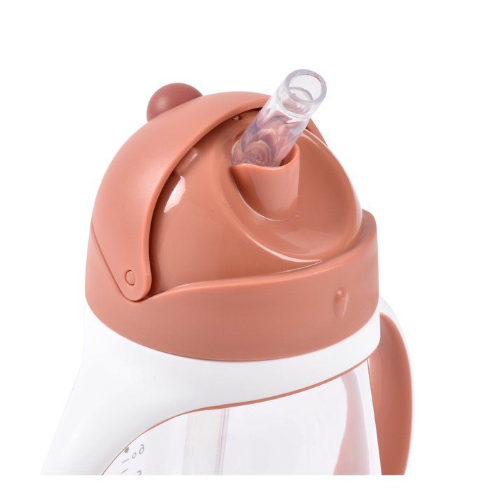 Tasse avec paille - BEABA - 300 ml - Terracotta