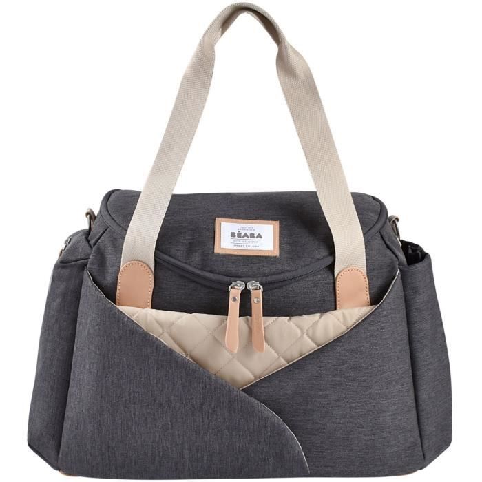 Sac a langer - BEABA - SYDNEY - Gris chiné foncé