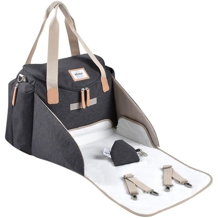 Sac a langer - BEABA - SYDNEY - Gris chiné foncé
