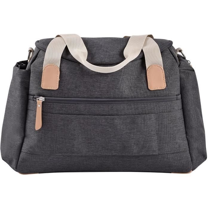 Sac a langer - BEABA - SYDNEY - Gris chiné foncé