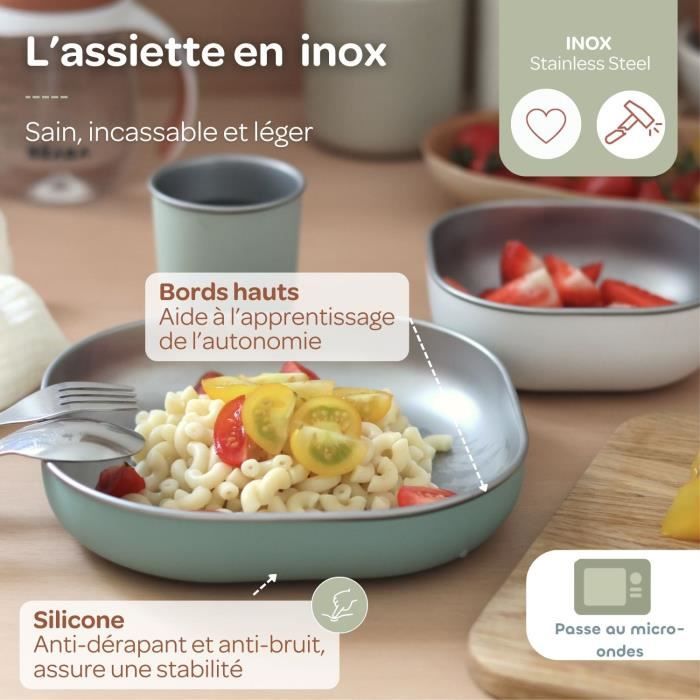 Coffret cadeau 1er repas - BEABA - Vert Sauge