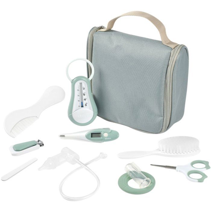 Trousse de toilette - BEABA - 10 accessoires - Vert sauge