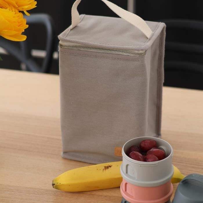 BEABA, Pochette repas bébé, isotherme, gris perle