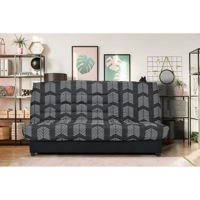 COMFORT BULTEX Banquette clic-clac 3 places - Made in France - L 192 x P 95 cm - BEIJA
