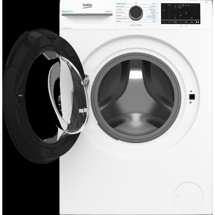 Lave-linge hublot BEKO Série b300 BM3WFU410411B - 10 kg - Induction - L60cm - 1400 trs/min - Classe A - Blanc