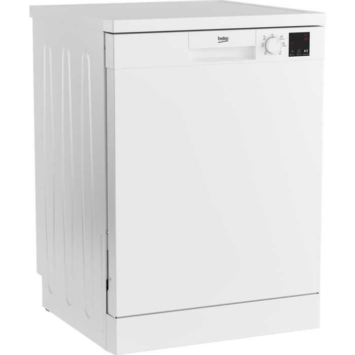 Lave-vaisselle pose libre BEKO DVN06430W b100 - 14 couverts - L60cm - 47 dB - Classe D - Blanc