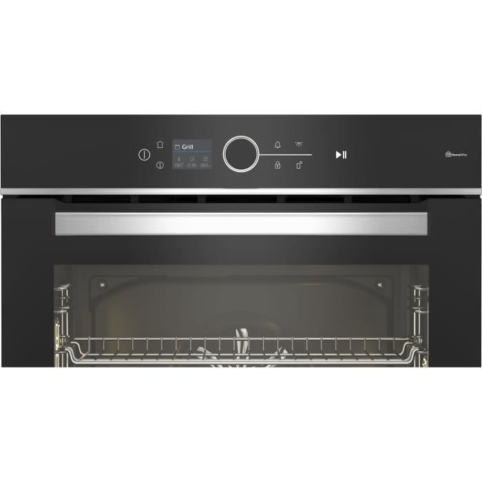 Four encastrable multifonction - Pyrolyse - BEKO - BBIM13500XPSW - Inox / Noir - Porte froide - 59,4 x 56,7 x 59,5 cm