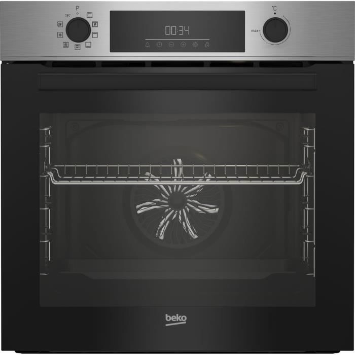 Four encastrable Pyrolyse Chaleur pulsÈe BEKO BBIM11300XMP Inox - Porte froide - 72L - 59,4 cm