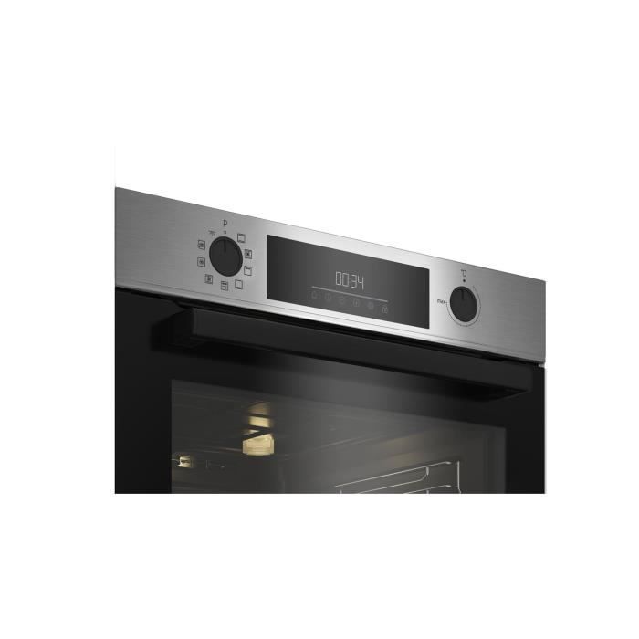 Four encastrable Pyrolyse Chaleur pulsÈe BEKO BBIM11300XMP Inox - Porte froide - 72L - 59,4 cm