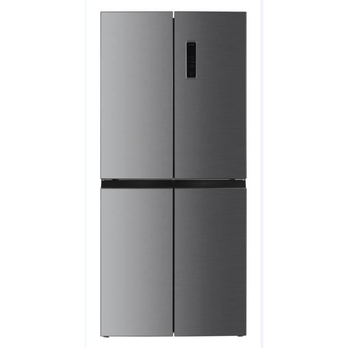 Réfrigérateur - BEKO - GNO46624MXPN - 4 portes - 466 L - Classe C - Paroi de fond inox - 79,5 x 74 x 180 cm - Inox