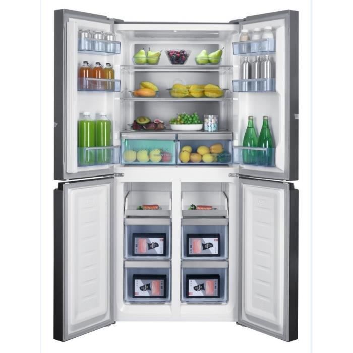 RÈfrigÈrateur multiportes - BEKO - GNO46623MXPN - Classe D - 400L - 180 x 79,5 x 74 cm - Inox