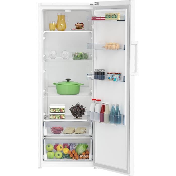 RÈfrigÈrateur monoporte tout utile - BEKO - RSSE415M41WN - Classe E - 367 L - 171,4 x 59,5 x 70 cm - Blanc