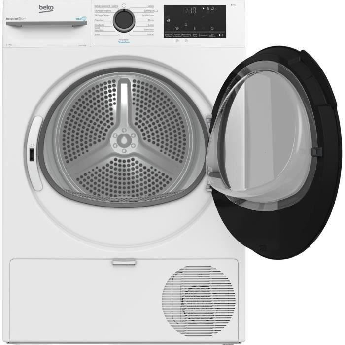 Seche-linge pompe a chaleur BEKO b300 D3H27493W - 7 kg - Induction - L60cm - Capteur d'humidité - Blanc