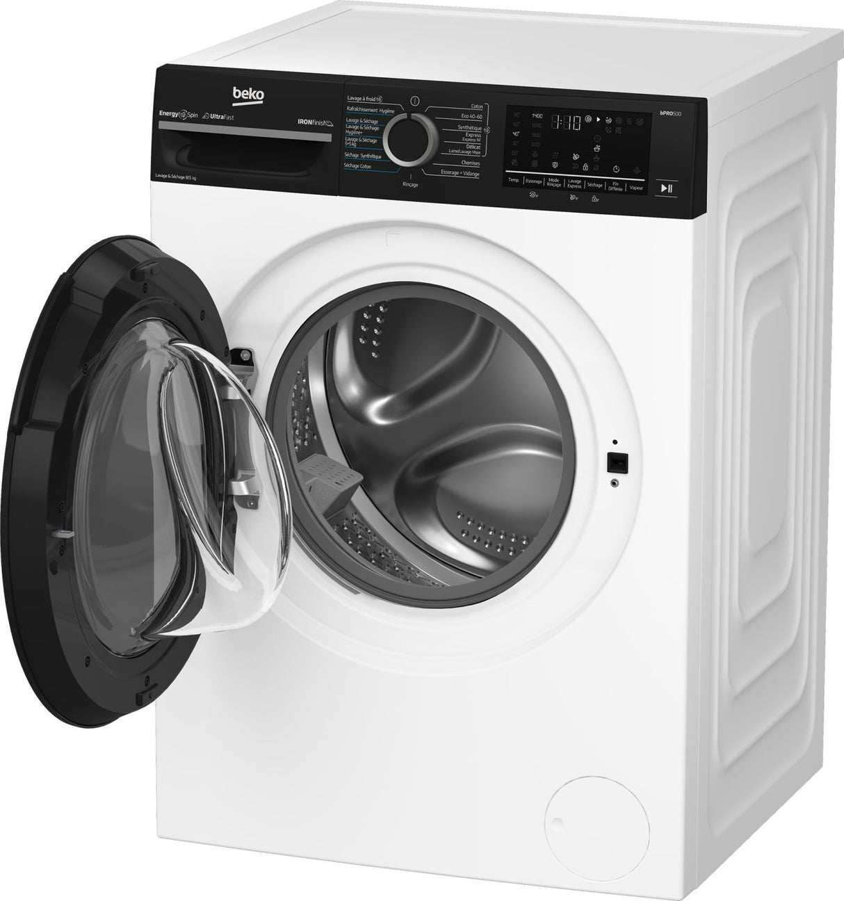 Lave-linge séchant BEKO BM3DT48501W - 8 / 5 kg - Induction - 60 cm - 1400 trs/min - Blanc