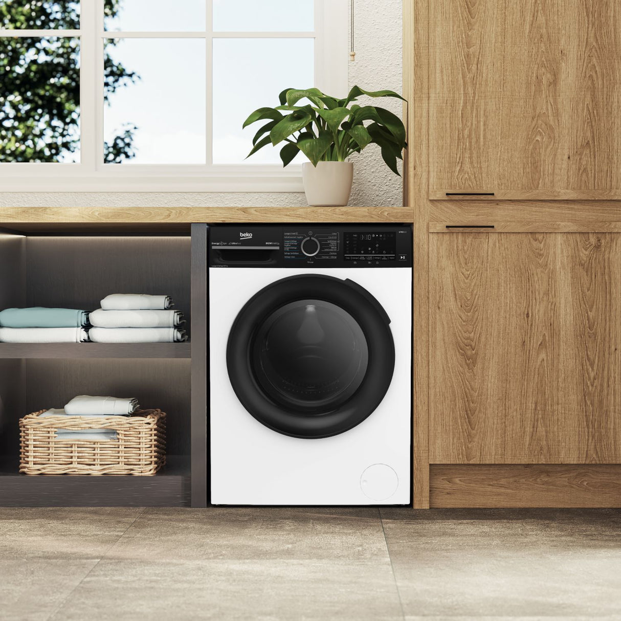 Lave-linge séchant BEKO BM3DT48501W - 8 / 5 kg - Induction - 60 cm - 1400 trs/min - Blanc
