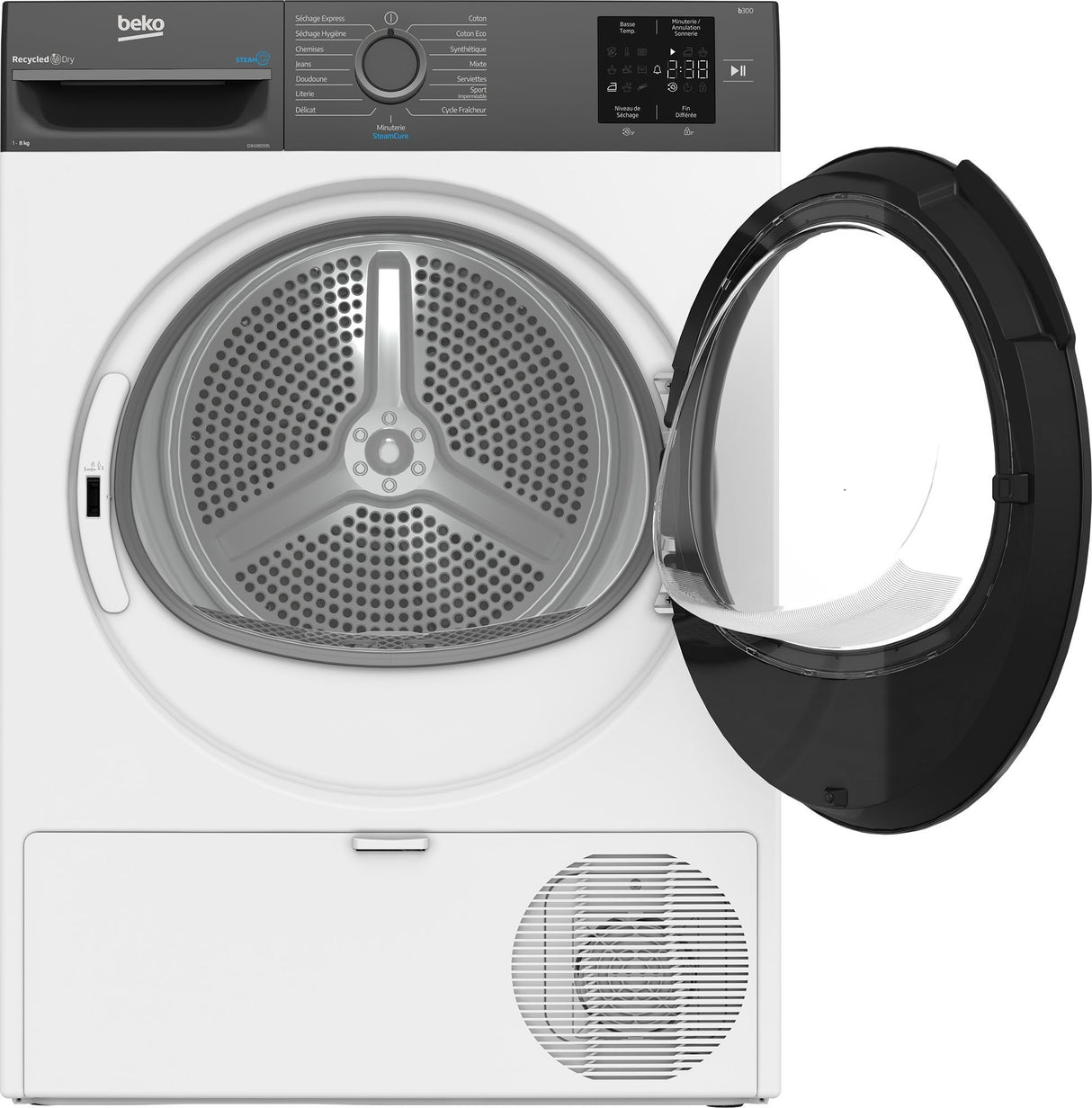 Seche-linge pompe a chaleur BEKO D3H28D93S b300 Eco Sense - 8 kg - L60cm - Classe D - Blanc