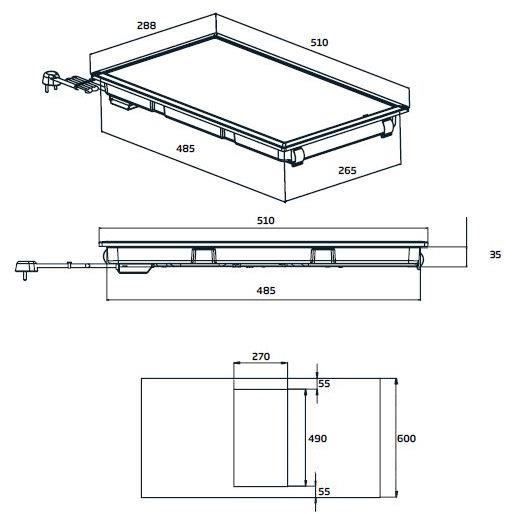 Table de cuisson BEKO HDMC32400TX - 2 foyers vitrocéramique - Commandes tactiles - Noir - Minuterie intégrée