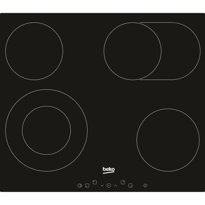 BEKO HIC 64403 T Table vitrocéramique 4 foyers