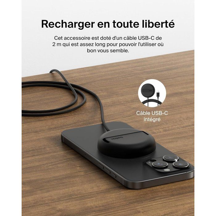 Pad de recharge - BELKIN - USB-C - 15 W - Noir
