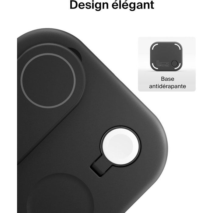 Socle de recharge - BELKIN - Qi2 - 3-en-1 - Noir