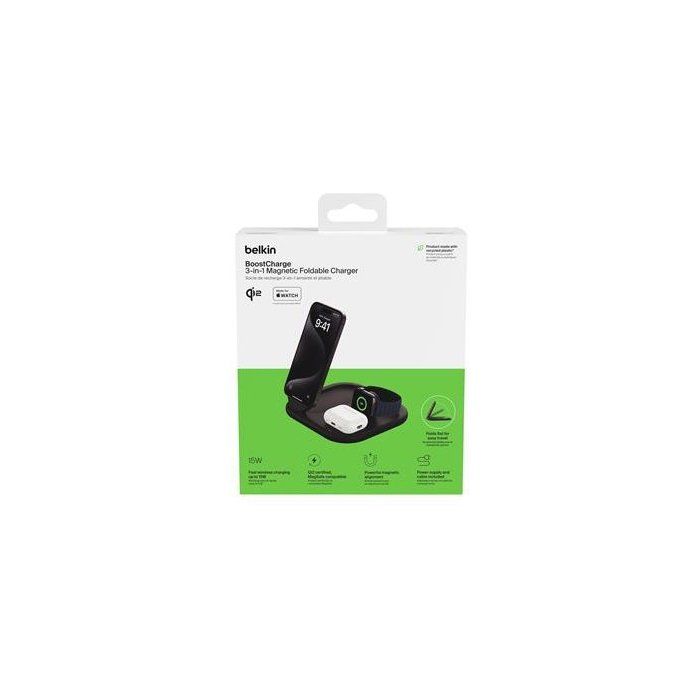 Socle de recharge - BELKIN - Qi2 - 3-en-1 - Noir