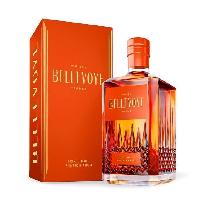 BELLEVOYE Orange - Whisky Triple Malt - Whisky Français Bellevoye - 40 % Alcool - Origine : 100 % France - 70 cl