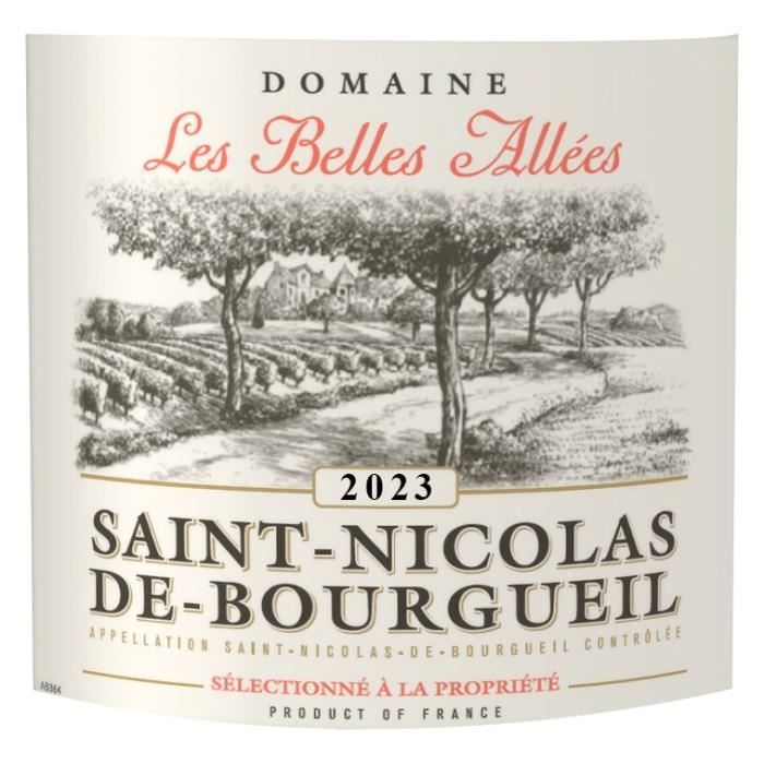 Domaine Les Belles Allées 2024Saint-Nicolas-de-Bourgueil - Vin rouge de Loire