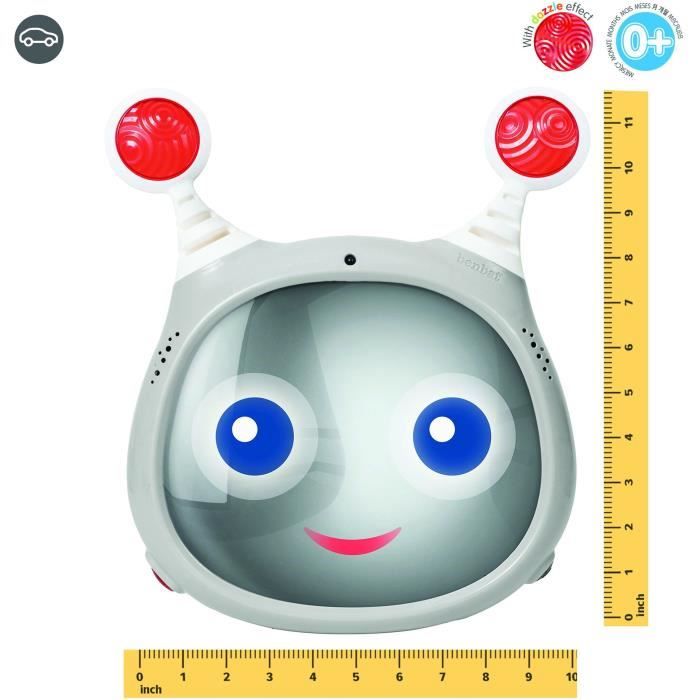 Miroir rÈtroviseur - BENBAT - Oly - Miroir d'appui-tete rÈglable avec tÈlÈcommande - 25,4 x 29,7 x 7,8 cm - Beige