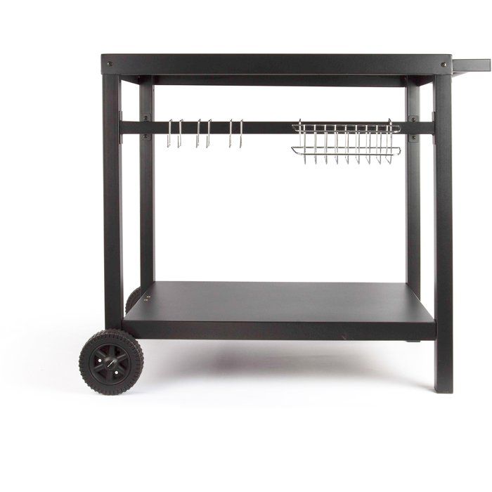 Desserte pour plancha - LIVOO - GS130 - Plateau 85 x 50 cm - Convient pour les planchas 2, 3 ou 4 brûleurs - Finition métal