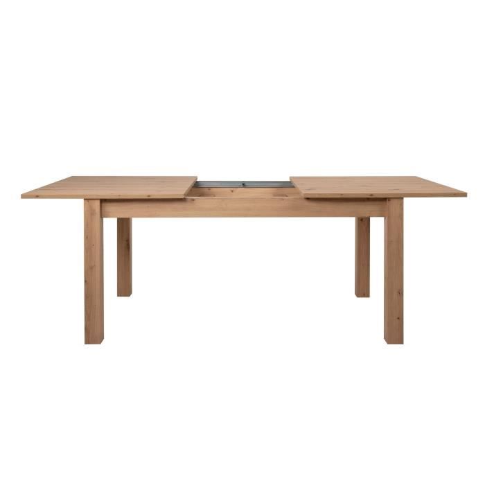 Table a manger extensible 6-10 personnes - Rectangulaire - MDF - Industriel - Bergen - L 160-200 x P 75 x H 90 cm