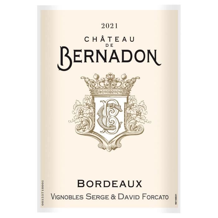 Château De Bernandon 2021 Bordeaux - Vin rouge de Bordeaux