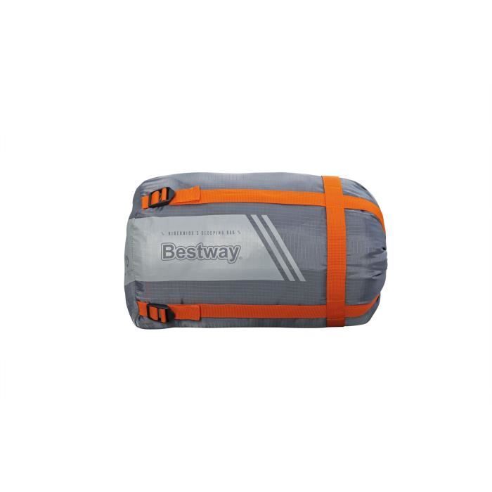 Sac de couchage - BESTWAY - 68103 - 180 x 75 cm - Idéal 3°C a 8°C - Polyester 210T