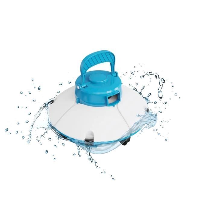 Robot de piscine - Bestway - Frisbee - Autonome - nettoyage fond plat - 5x3m max - Bleu