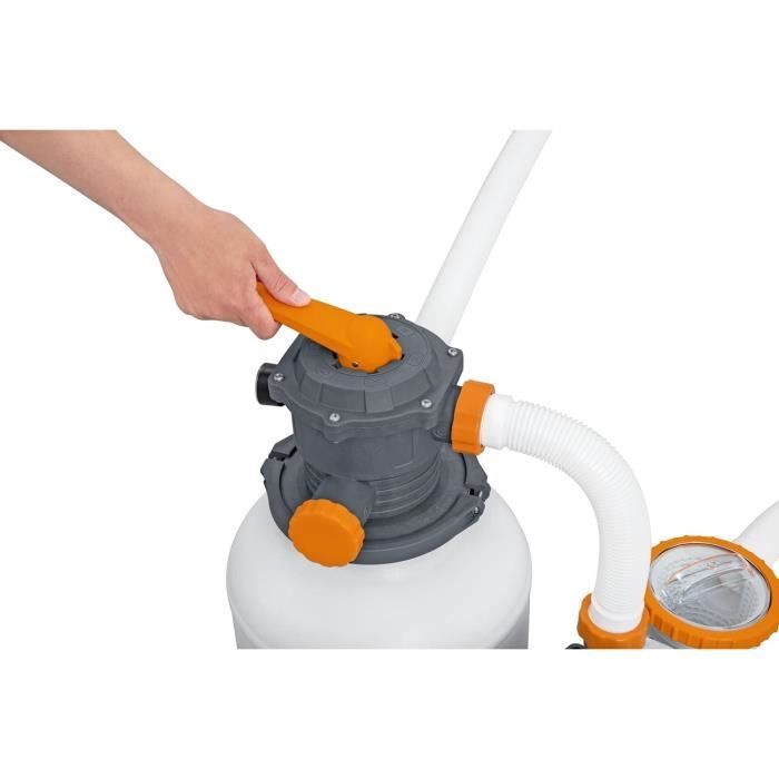 Filtre a sable - Bestway - 8 327 L/h - Avec préfiltre - Pour piscines de 1 100 a 54 500 L