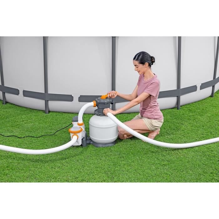 Filtre a sable - Bestway - 8 327 L/h - Avec préfiltre - Pour piscines de 1 100 a 54 500 L