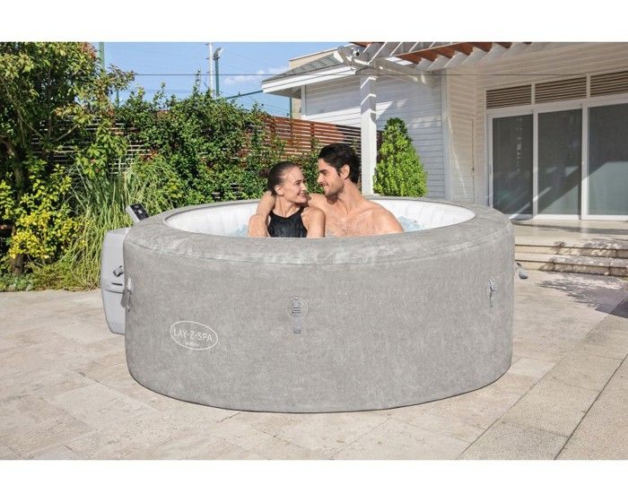 Spa gonflable BESTWAY - Lay-Z-Spa Zurich - 120 airjets - 180 x 66 cm - 4 places - Rond (couverture, cartouche, diffuseur)