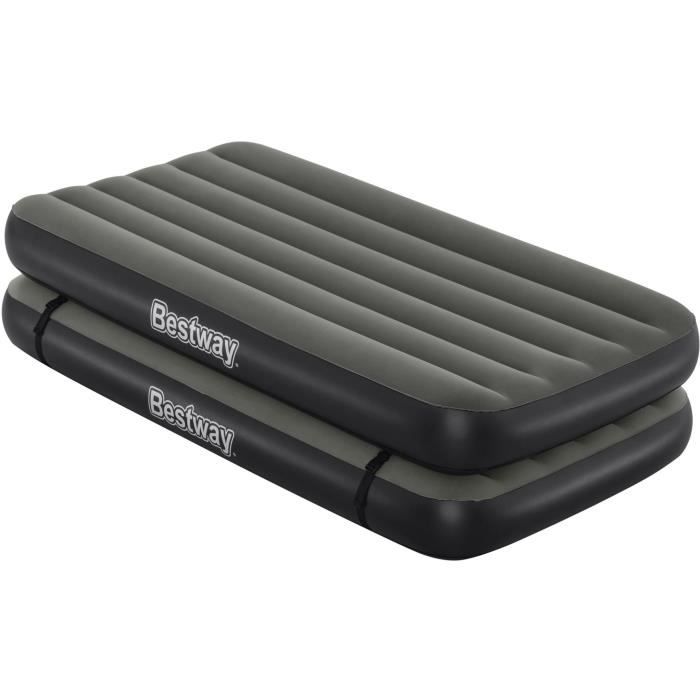Lit 3 en 1 - BESTWAY - Airbed Tritech™ Connect and Rest™ - Lits jumeaux, lit surélevé, lit king size - 188 x 99 x 25 cm - 150 kg