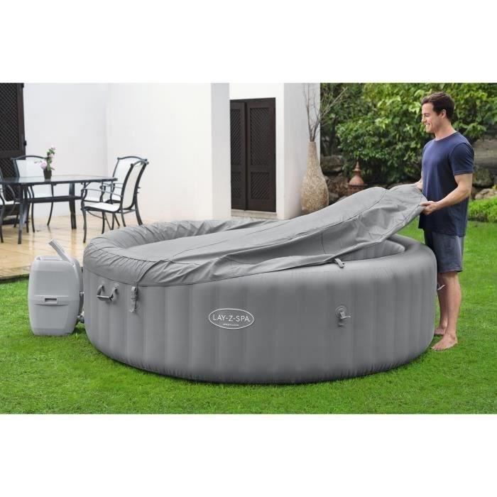 Spa gonflable BESTWAY - Lay-Z-Spa Grenada - 236 x 71 cm - 6 a 8 places - Rond (LivrÈ avec couverture, cartouche et diffuseur)