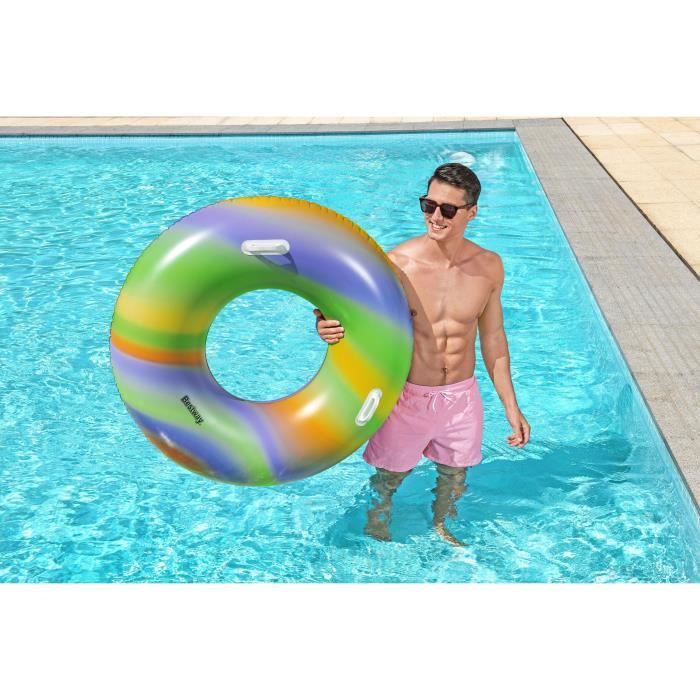 Bouée gonflable - BESTWAY - Rainbow - Diametre 119 cm - Multicolore - Pour enfants a partir de 6 ans