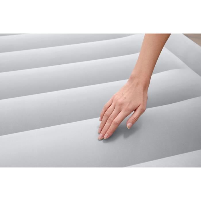 Lit gonflable - BESTWAY - 6713I - Tritech™ - 2 places, 203 x 152 x 51 cm, pompe électrique intégrée, cadre de lit